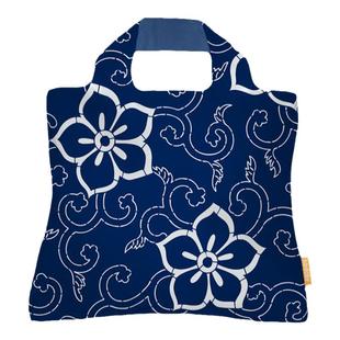 蓝花布经典折叠购物袋便携买菜包手提袋单肩包旅行收纳袋环保袋