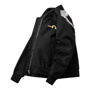 mYes牧野森羽毛翅膀刺绣棒球服外套男女春秋季夹克情侣休闲上衣服