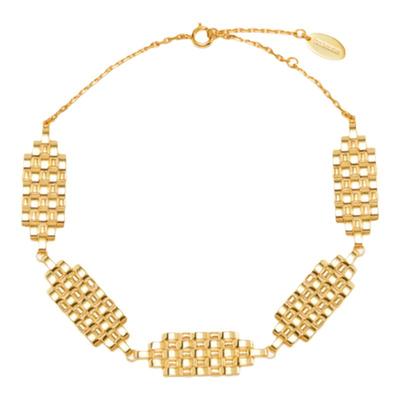 CREMAISH金属编织纹项链 铜镀18K金高级感气质简约百搭锁骨链女