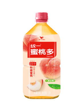 统一蜜桃多1L*8瓶水果茶饮料酸甜不腻水蜜桃果味饮品整箱清仓批发
