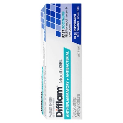Difflam口腔溃疡凝胶专用药牙龈肿痛止痛上火澳洲进口特效药10g