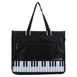 A3钢琴横版包学生音符防水大容量购物歌谱手提音乐补习乐谱单肩包