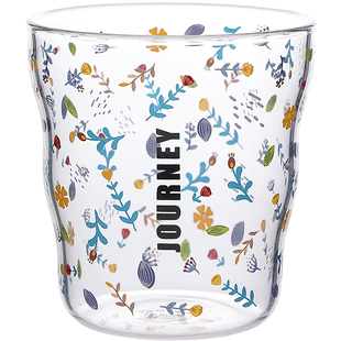 网红玻璃杯家用耐高温女生夏日水杯设计感小众果汁杯甜品杯高级感