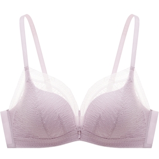 【清仓特惠】曼妮芬无钢圈文胸蕾丝小胸聚拢内衣女士红色胸罩