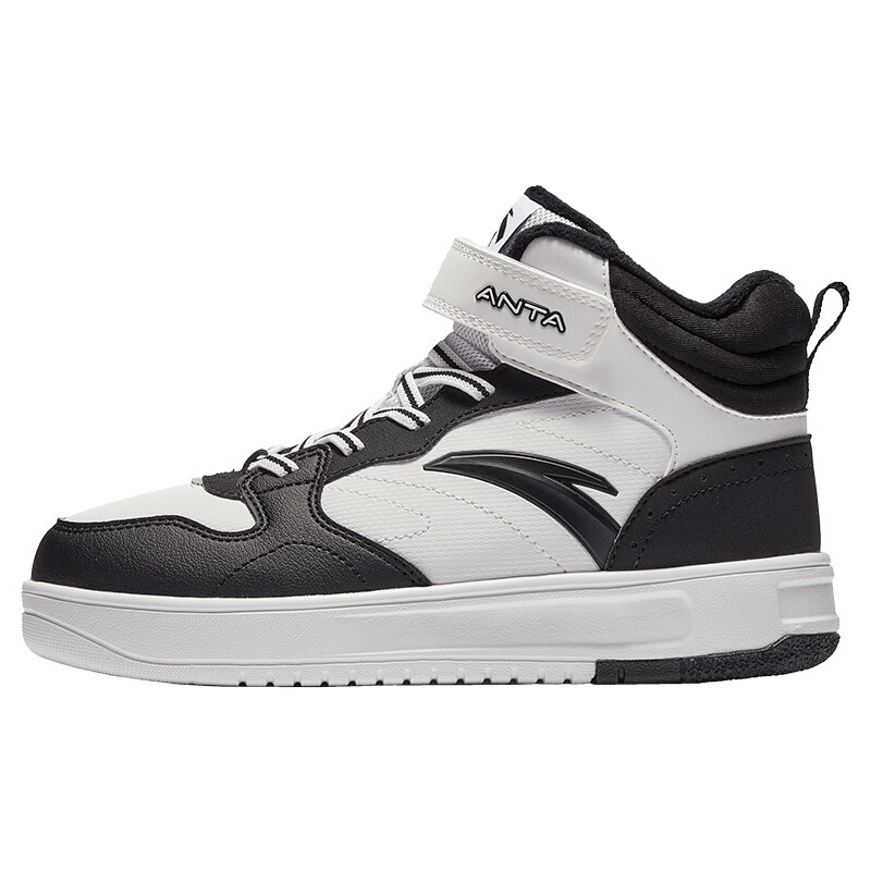 安踏儿童高帮加绒板鞋男女童棉鞋2026冬季新款保暖加厚大童二棉鞋