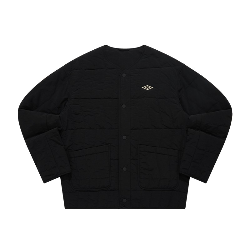 umbro茵宝官方运动新款保暖休闲山系风按扣无领珩缝男款棉服外套