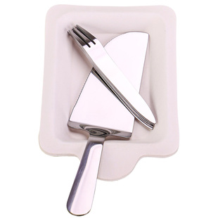 一次性蛋糕刀叉盘套装四合一盘叉组合不锈钢刀叉生日餐具定制logo