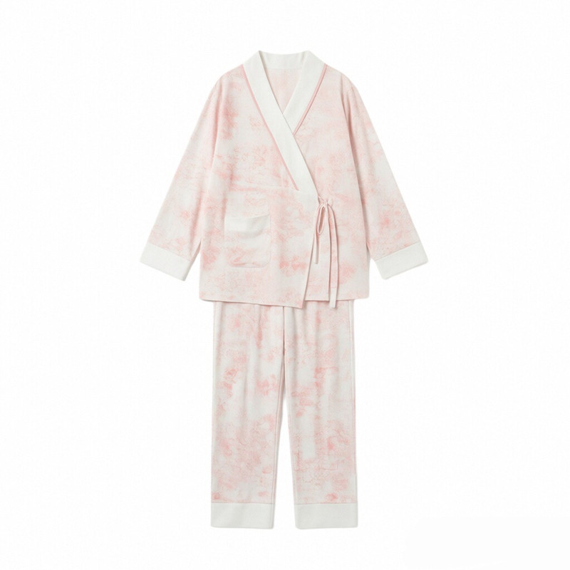 纯棉亲肤舒适月子服喂奶方便