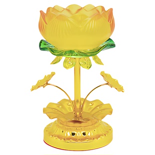 酥油灯座供佛莲花烛台合金高脚七星蜡烛台长明灯防风灯架佛前摆件