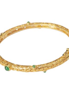 新中式复古银色宫廷风手镯