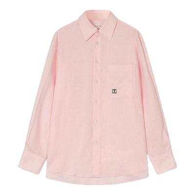 Concise-White/简白 25新款女士亚麻刺绣长袖衬衫银泰百货 301257