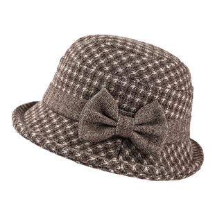 中老年人妈妈帽子女秋冬老太太老人毛呢盆帽保暖洋气外婆奶奶冬帽