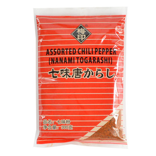 梅印七味唐辛子300g 七味粉烧烤原料日式调味料七味唐粉辣椒 包邮