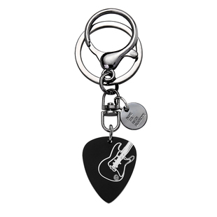 高级黑金属吉他拨片钥匙扣个性小众设计潮流礼物吉他包包挂件挂饰
