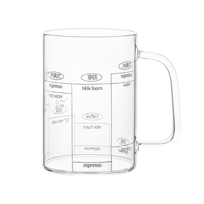 高硼硅玻璃挂耳咖啡马克杯带刻度