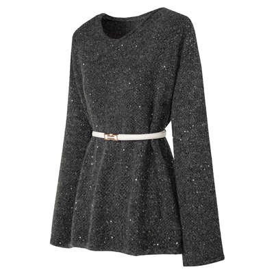 爱堡德轻奢气质女装亮片针织衫