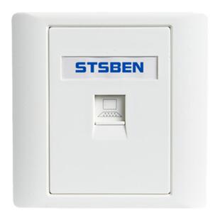 86型暗装双直通千兆网络插座双面直插水晶头六类网线电脑信息面板