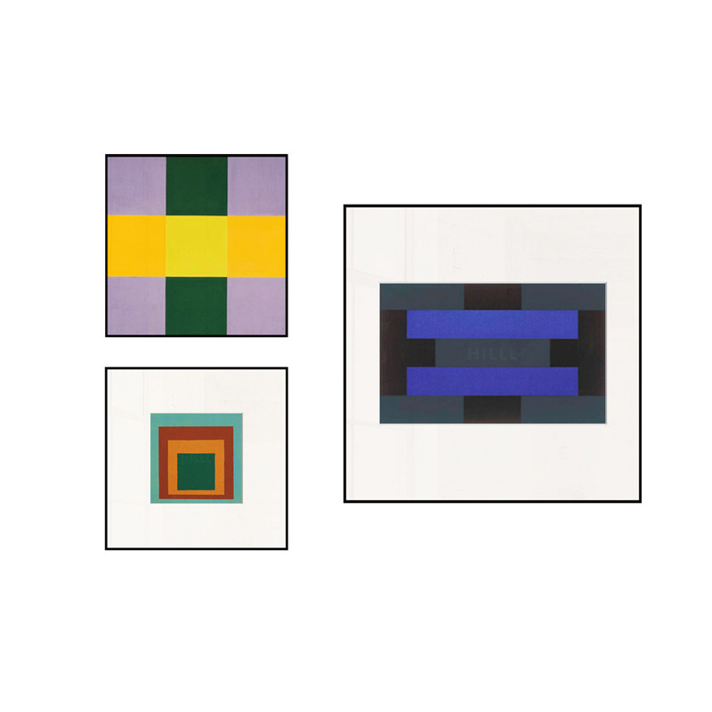 丘山生活 抽象艺术包豪斯中古风格装饰画组合现代简约几何挂画