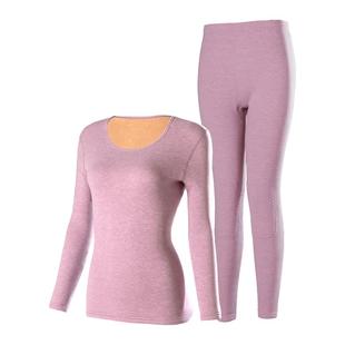 保暖内衣女士冬季加绒加厚自发热防寒打底大码棉毛衫秋衣秋裤套装