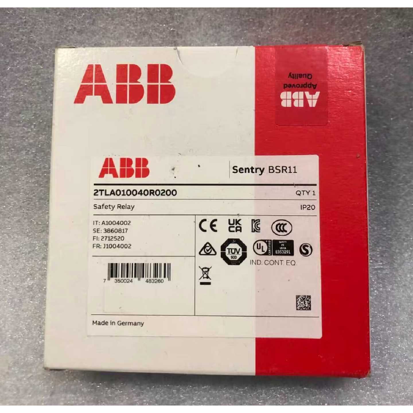 询价安全继电器BSR11 货号2TLA010040R020