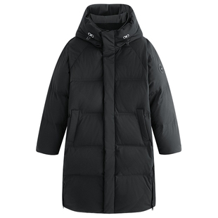 【高充绒量】太平鸟男装长款羽绒服25年冬款户外防寒连帽面包服