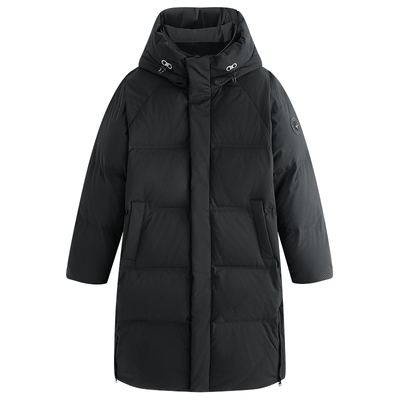 【高充绒量】太平鸟男装长款羽绒服25年冬款户外防寒连帽面包服