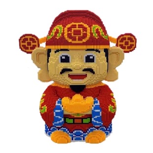 财神爷积木2025新款成人版高难度巨大型地狱级拼装玩具客厅摆件