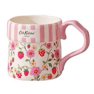 英国Cath Kidston陶瓷情侣对杯高颜值水杯子办公水杯带勺生日送礼