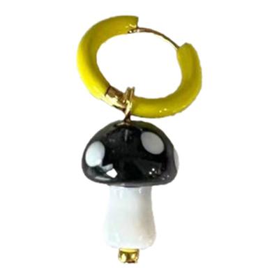 彩色琉璃蘑菇ettoi耳环