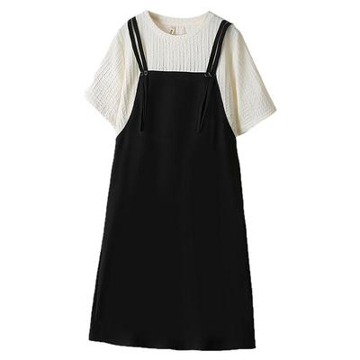 胖mm大码连衣裙2025夏假两件裙子