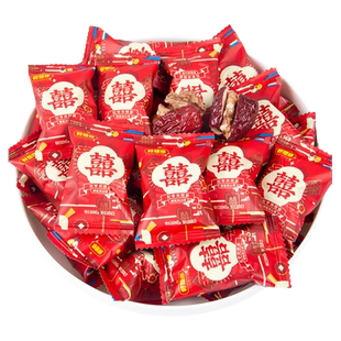 好想你报喜1088g枣夹核桃一级灰枣零食婚庆喜糖散装结婚红枣喜枣