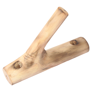 创意原木树杈挂钩实木质衣帽钩单个挂衣钩免打孔复古做旧装饰粘钩