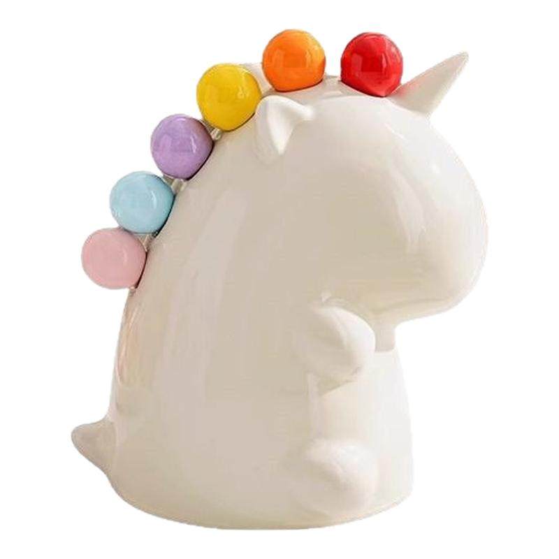 萌趣独角兽水果叉收纳罐彩色叉子套装家用高颜值儿童甜品叉子新品