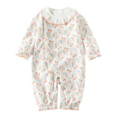 婴儿连体衣秋款女宝宝衣服秋装6-12月纯棉a类公主风外出哈衣爬服