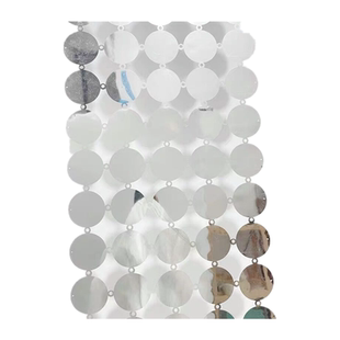 美陈道具金银彩色婚庆婚礼商场酒店舞台装饰布置圆形亮片帘背景墙