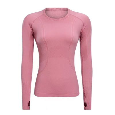 修身辣妹瑜伽运动上衣女健身长袖