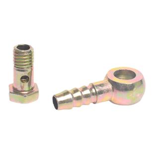 banjo鱼眼供油螺丝M10*1.5转8MM to barb油管连接倒钩宝塔接头