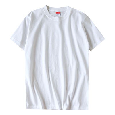 日系纯色纯棉情侣短袖T恤男大码