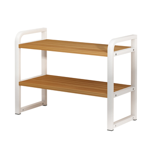 厨房置物架台面分层桌面内隔板收纳锅架锅具多层加高三层两层白色