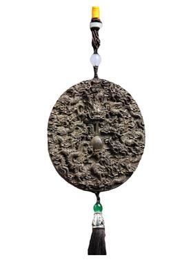 金丝楠木九龙献宝吊坠