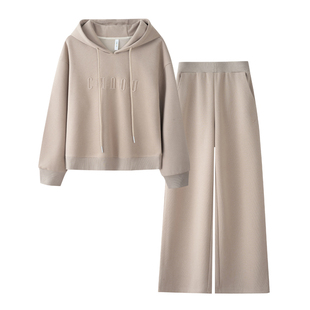 国际品牌女士休闲运动套装女款2026新款小个子卫衣超火春装一整套