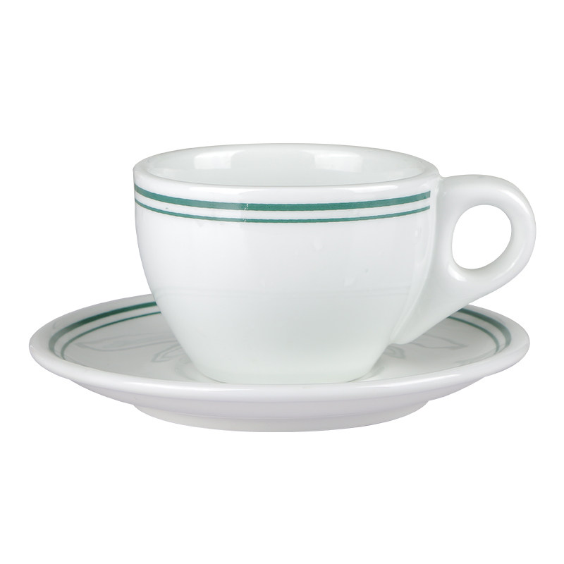 奶茶杯子logo双绿中式复古
