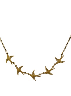 Vintage古着鸟项链复古项链