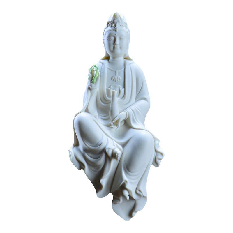 陶瓷观世音祝福禅意摆件客厅