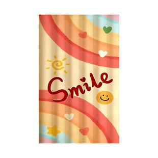 柜子遮挡帘衣柜遮尘门帘免打孔滑轨拉帘鞋架防尘布帘书柜杂物柜帘