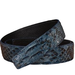 史蒂芬皮匠真皮男士皮带不带头蛇纹头层牛皮鳄鱼纹带身无头皮带条