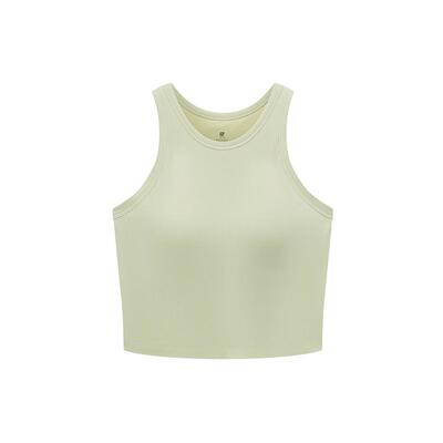 ubrasU领宽肩带罗纹bra-in背心