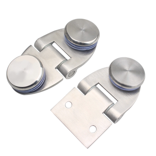 玻璃门铰链无框180度平开合页餐饮熟食窗口门展示柜双边圆珠合页