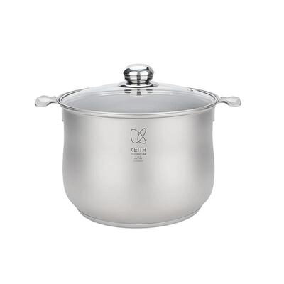 【新品】KEITH铠斯钛复合锅7.5L带盖耐用大容量汤锅家用户外煮锅