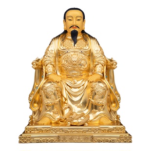 康盛黄铜真武大帝神像祖师爷居家北帝真武大帝祖师爷摆件玄天上帝